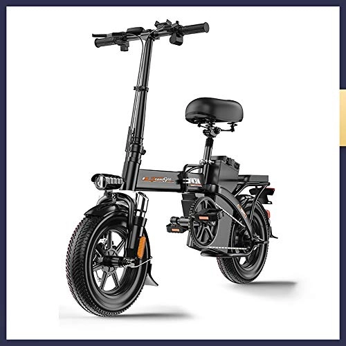 Bicicletas eléctrica : Bicicleta Eléctrica Plegable E-Bike 280W Ebike Bicicleta Eléctrica De 14 '', 40MPH Adultos Ebike con Batería Extraíble de 6.6Ah con Sistema Antirrobo Remoto de Una Tecla