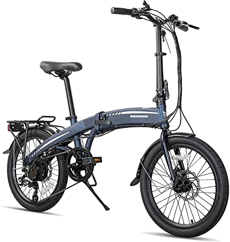 Bicicletas eléctrica : Bicicleta eléctrica plegable Rockshark para adultos, 20 pulgadas, pedelec plegable, con cambio Shimano de 7 velocidades