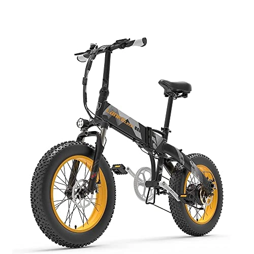 Bicicletas eléctrica : Bicicleta eléctrica Plegable X2000 Motor de neumático Grueso de 20 Pulgadas Batería 48v * 12.8Ah Pantalla LCD Bicicleta eléctrica de 7 velocidades, duración de la batería de hasta 50 kilómetros