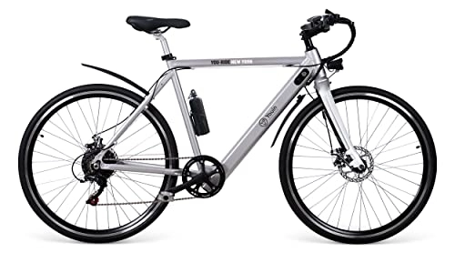Bicicletas eléctrica : Bicicleta eléctrica urbana, Youin You-Ride New York, ligera, ruedas de 700C, horquilla frontal delantera de magnesio, frenos de disco