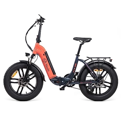 Bicicletas eléctrica : Bicicleta eléctrica, Youin Luxor, Ruedas Fat 20", Plegable, Cambio Shimano, autonomía hasta 45 kilómetros