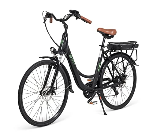 Bicicletas eléctrica : Bicicleta eléctrica Youin You-Ride Los Angeles, 26 pulgadas, suspensión delantera, cambio de marchas Shimano, autonomía hasta 40 kilómetros