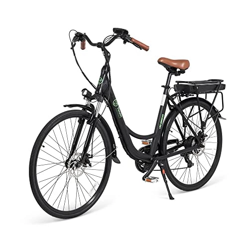 Bicicletas eléctrica : Bicicleta eléctrica, Youin You-Ride Los Angeles, 28 pulgadas, suspensión delantera, cambio de marchas Shimano, autonomía hasta 40 kilómetros