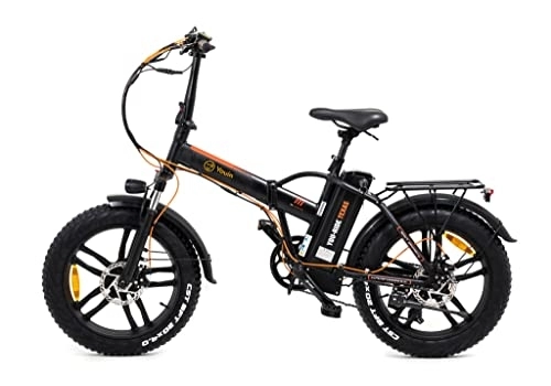 Bicicletas eléctrica : Bicicleta eléctrica, Youin You-Ride Texas, plegable, ruedas FAT de 20 pulgadas, autonomía hasta 45 kilómetros, cambio de marchas Shimano