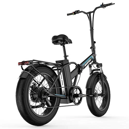 Bicicletas eléctrica : Bicicleta Plegable Eléctrica Neumático Gordo 20"* 4" con Batería De Iones De Litio De 48V 15Ah, 750W Bicicleta De Montaña De Ciudad De Largo Alcance