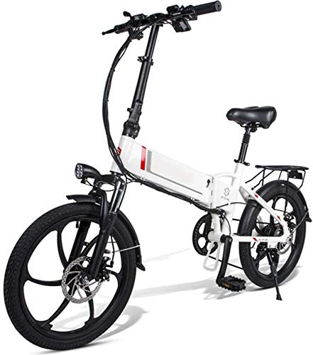 Bicicletas eléctrica : Bicicletas, Bicicletas eléctricas para adultos Bicicletas eléctricas plegables de aleación de magnesio Todo terreno 48v 10.4 Ah 350w y 25 Km / h Batería de iones de litio extraíble Bicicleta de montañ