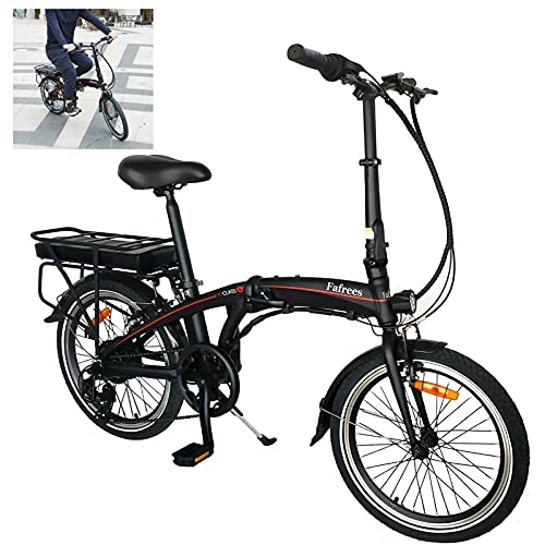 Bicicletas eléctrica : Bicicletas elctrica Plegables de 20 Pulgadas, 20 Pulgadas para Adolescentes y Adultos 25 km / h, hasta 45-55 km Bicicletas De Carretera para Mujeres / Hombres