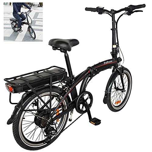 Bicicletas eléctrica : Bicicletas elctrica Plegables de 20 Pulgadas, Shimano 7 Frenos hidrulicos batera Integrada Litio 36V 10Ah Bicicletas De montaña para Hombres / Adultos