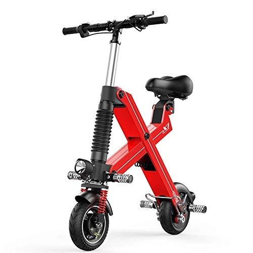 Bicicletas eléctrica : Bicicletas elctricas Plegables Scooter de Mujer para Hombres Adultos Mini patinetes elctricos porttiles, Peso Corporal 16 KG - Carga 120 KG - Escalada 25 & deg;