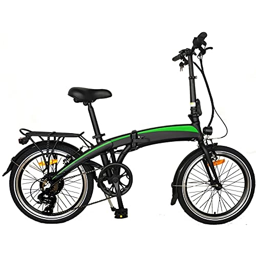 Bicicletas eléctrica : Bicicletas electricas Plegables Cuadro de aleación de Aluminio Plegable Rueda óptima de 20" 250W 7 velocidades Batería de Iones de Litio Oculta 7.5AH extraíble