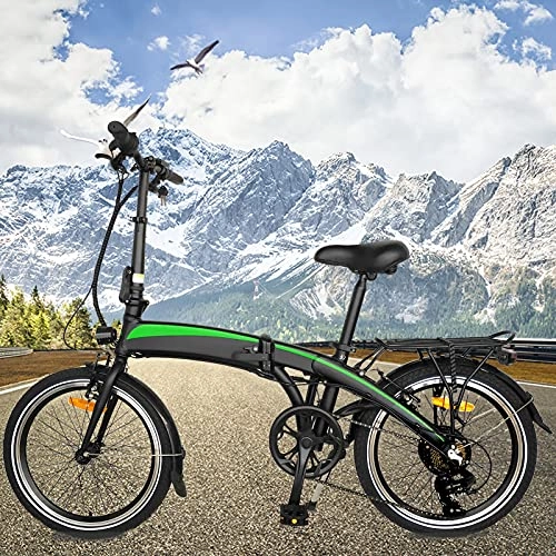 Bicicletas eléctrica : Bicicletas electricas Plegables E-Bike Motor Potente de 250W 3 Modos de conducción 7 velocidades Batería de Iones de Litio Oculta 7.5AH extraíble
