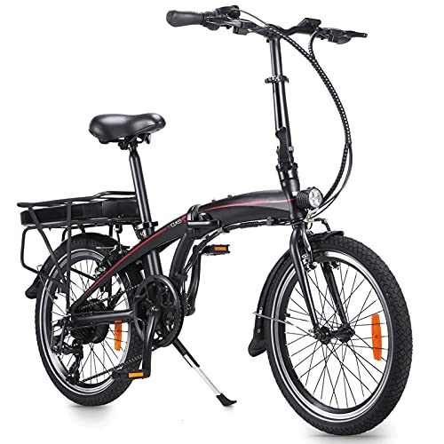 Bicicletas eléctrica : Bicicletas electrico 20 Pulgadas Engranajes de 7 velocidades 250W Batería extraíble de Iones de Litio de 10 Ah Bicicleta eléctrica Inteligente E-Bike For Commuter