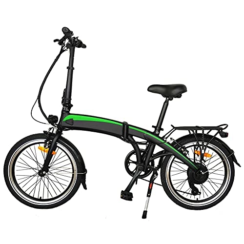 Bicicletas eléctrica : Bicicletas electrico 20 Pulgadas Engranajes de 7 velocidades 3 Modos de conducción Cuadro Plegable de aleación de Aluminio Bicicleta Eléctrica Bicicleta eléctrica para viajeros