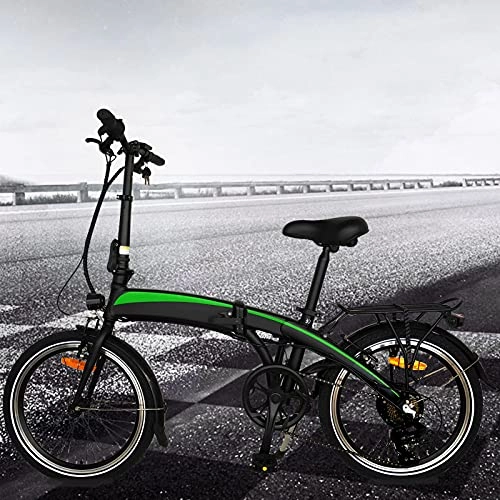 Bicicletas eléctrica : Bicicletas electrico Cuadro de aleación de Aluminio Plegable Motor Potente de 250W 3 Modos de conducción 7 velocidades Autonomía de 35km-40km