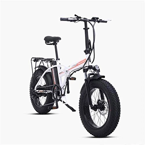 Bicicletas eléctrica : Bicicletas Eléctricas Rápidas para Adultos Bicicleta Eléctrica Plegable de 500W Bicicleta de Montaña Bicicleta Eléctrica Bicicleta de Carretera 15Ah 48V Batería de Litio 20 pulgadas Llanta Grasa 7 Vel
