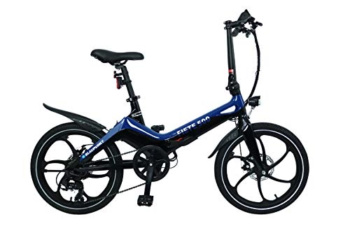 Bicicletas eléctrica : Blaupunkt Fiete 500 laupunkt 500-Bicicleta eléctrica Plegable, Unisex Adulto, Azul y Negro, 20 Pulgadas (50, 8 cm)