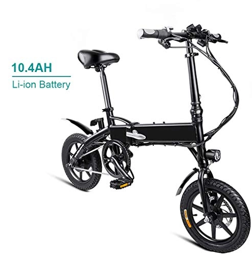 Bicicletas eléctrica : CARACHOME Bicicleta eléctrica, Bicicleta eléctrica Plegable para Adultos con 3 Modos de conducción Pantalla LCD de neumáticos de 14 Pulgadas, para Deportes Ciclismo al Aire Libre Viajes de Viaje