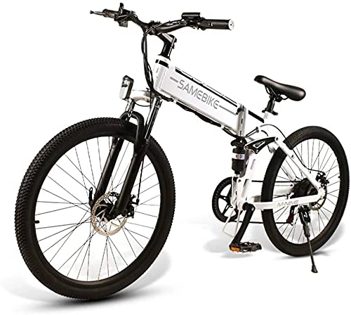 Bicicletas eléctrica : CCLLA 26"E-Bike, E-MTB, E-Muntainbike48V 10.4Ah 350W - Bicicleta de montaña eléctrica Plegable de 26 Pulgadas con Cambio de 21 Niveles asistido