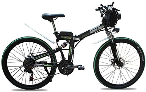 Bicicletas eléctrica : CCLLA Bicicletas eléctricas Plegables para Adultos Bicicleta eléctrica de montaña de 26"Bicicleta Ligera de 21 velocidades, Bicicleta eléctrica de Aluminio de 500 W con Pedal para Unisex y adoles