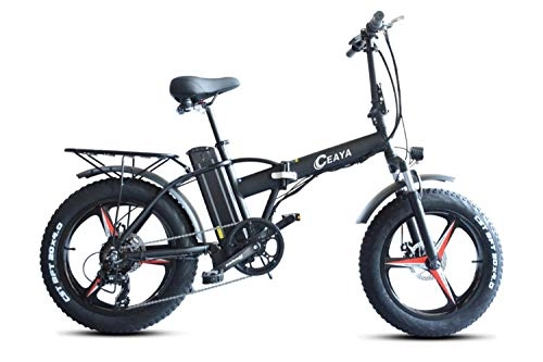 Bicicletas eléctrica : Ceaya Bicicletas eléctricas 500W 20 Pulgadas 48V 15Ah Neumático Gordo Ciclismo de Playa Bicicleta MTB Ebike Adultos Unisex