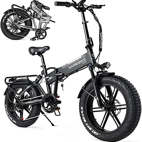 Bicicletas eléctrica : CHEIRS Bicicleta Eléctrica Plegable, 20" Bicicleta de montaña eléctrica Plegable para Adultos, Rueda de aleación de magnesio Bicicleta eléctrica, Motor de 500W Batería de Litio extraíble 48V10AH, Black