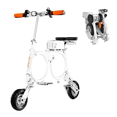Bicicletas eléctrica : CHHD Bicicleta eléctrica Plegable de 247 W, Bicicleta eléctrica de 25 / 35 KM, Recorrido en Scooter, fácil de Llevar con Mochila multifunción Frontal