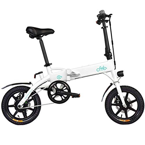 Bicicletas eléctrica : CHHD Bicicleta eléctrica Plegable Tres Modos de conducción Ebike 250W Motor 25Km / H 25-40KM Rango E Bicicleta 14 Pulgadas Neumático Bicicleta eléctrica