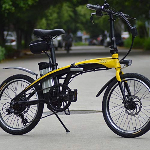 Bicicletas eléctrica : Chicstyleme Bicicletas Electricas Plegables Ligeras Bicicleta Eléctrica Ciudad / Montaña con Batería de Litio Desmontable Aleación de Aluminio, 350W de Alta Potencia, 20", 48V 8AH, Freno de Disco