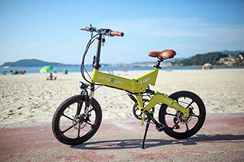 Bicicletas eléctrica : Cityboard CIES Bicicleta Eléctrica Plegable 20", Adultos Unisex, Amarillo