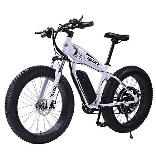 Bicicletas eléctrica : CLG - Bicicleta eléctrica de 26 Pulgadas, neumáticos de Nieve, 21 Marchas, 1000 W - 48 V - 17 Ah, batería de Litio, Freno de Disco, neumáticos para Carretera y Carretera