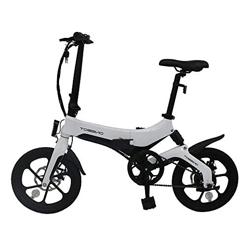 Bicicletas eléctrica : Coolautoparts Bicicleta Eléctrica Plegable 250W 25km / h 16 Pulgadas para Mujeres Hombres / Bicicleta de Montaña Ciudad 36V Batería de Litio Pantalla LCD Frenos de Disco 3 Modos [EU Stock]