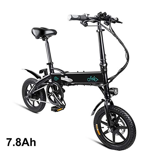 Bicicletas eléctrica : Cutogain 1 PC Bicicleta Plegable elctrica Bicicleta Plegable Segura porttil Ajustable para Ciclismo