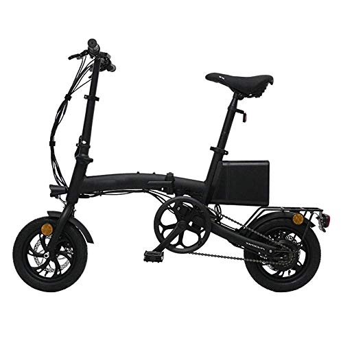 Bicicletas eléctrica : Dpliu-HW Bicicleta Elctrica Coche elctrico Pequea Mini batera de Litio Coche elctrico Plegable Negro 10.4A Duracin de la batera 30~40KM (Color : Black)