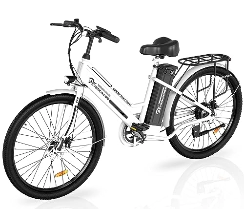 Bicicletas eléctrica : EVERCROSS EK8S Bicicleta Eléctrica Adultos, 26'’ E-Bike con pedaleo asistido - Motor 250W, Batería 36V 12AH, 15 / 20 / 25 KM / H, 120KG Carga Máxima, Bici Eléctricas de Montaña para Mujeres Hombres