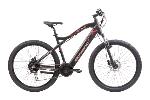 Bicicletas eléctrica : F.lli Schiano Braver 27.5", MTB Bicicleta Electrica, Unisex Adulto, Negra-roja