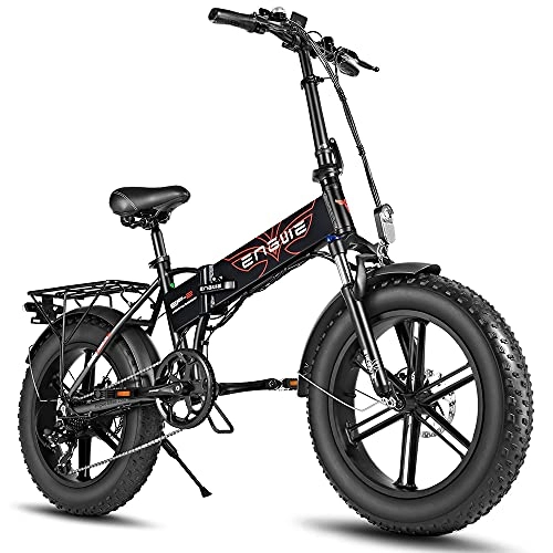Bicicletas eléctrica : Fafrees Bicicleta de montaña eléctrica "750" Motor Fat Tire de 20 pulgadas, neumáticos de grasa 48 V / 12, 8 Ah, plegable, 150 kg, bicicleta eléctrica para adultos y playa