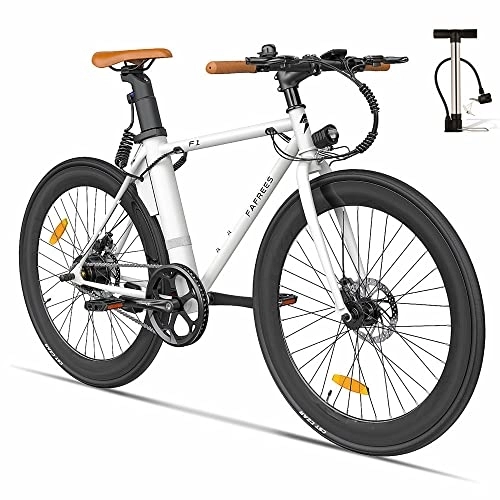 Bicicletas eléctrica : Fafrees Bicicleta eléctrica F1, Bicicleta de Carretera eléctrica para Adultos de 250W con neumáticos 700C * 28C, batería extraíble de 36V 8.7Ah, 25km / h, Blanco