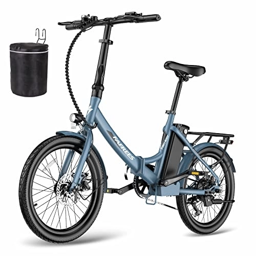 Bicicletas eléctrica : Fafrees Bicicleta Eléctrica F20 Light, 20" Bici Urbana Eléctrica Plegable, Shimano 7V, Motor 250W, 14.5AH / 522WH Batería extraíble, ebike de Asistencia de Pedal para Adultos, Alcance 110 km, Azul