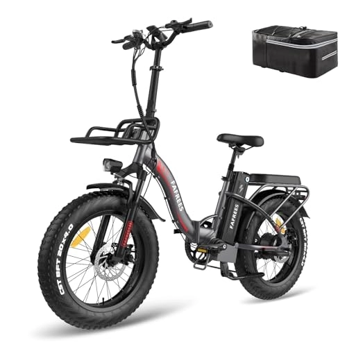 Bicicletas eléctrica : Fafrees Bicicleta eléctrica F20 MAX, 20 "* 4.0" Fatbike, Bicicleta Eléctrica Plegable, Batería Samsung de 22.5Ah, Shimano 7 Vel E-MTB, Alcance 80-150km, Adultos Unisex (Gris)