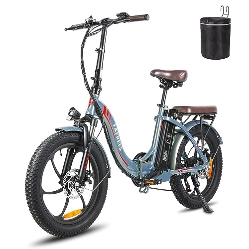 Bicicletas eléctrica : Fafrees Bicicleta eléctrica F20-PRO, 20 Pulgadas Plegable Bicicleta Urbana eléctrica, 250 W fatbike, 18Ah batería, Rango de 70-130 km, E-Bike para Adultos, Verde