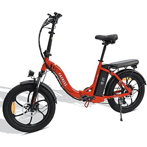 Bicicletas eléctrica : Fafrees Bicicleta Eléctrica Plegable de 14 Pulgadas, 36 V, 10 Ah, 250 W, Velocidad Máxima, 25 km / h, Bicicleta Eléctrica con Batería Recargable Extraíble (instalación rápida y Entrega rápida)
