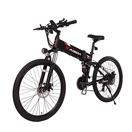 Bicicletas eléctrica : Fafrees Bicicleta Eléctrica Plegable de 26 Pulgadas 48V 500W, Velocidad Máxima 40KM / H, Bicicleta Eléctrica para Adultos con Pantalla LED + Soporte Movil Bicicleta