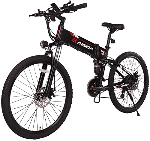 Bicicletas eléctrica : Fafrees Bicicleta eléctrica plegable de 26 pulgadas, batería de 48 V / 10 Ah, bicicleta de montaña eléctrica Pedelec Shimano 21, para hombre y mujer