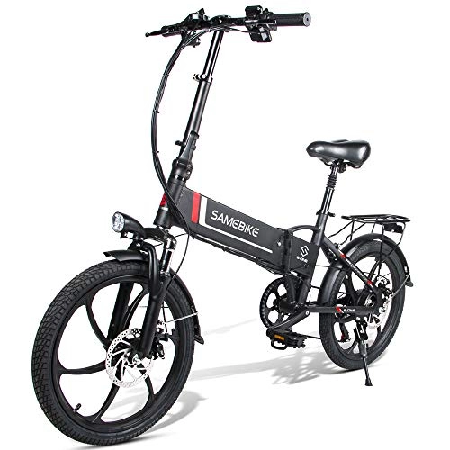 Bicicletas eléctrica : Fafrees Bicicleta Eléctrica Plegable Inteligente 48V 350W LCD Bicicleta Eléctrica Neumático de 20 Pulgadas (Carga USB 2.0 + Función de Alarma Antirrobo Remota)