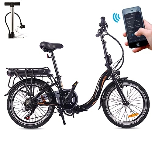 Bicicletas eléctrica : Fafrees [ Oficial 20F054 Bicicleta Eléctrica Plegable de 20 Pulgadas con Pedales, Bicicleta Eléctrica 250W 36V 10AH Velocidad máxima 25 km / h Bicicleta Ideal para Mujeres y Ancianos