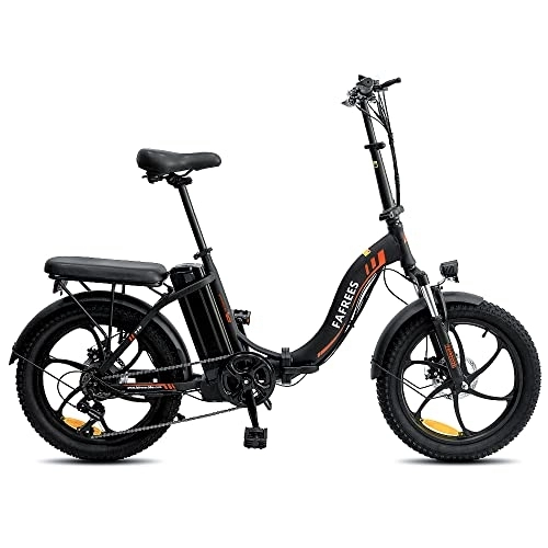 Bicicletas eléctrica : Fafrees Oficial Bicicleta Electrica Plegable, 36V 16Ah Batería de Grado Automotriz 21700 Asistencia de Pedal 90-120KM Ebike, 20 Pulgadas 250W Shimano de 7 Velocidades, F20 Actualizado 2023 Negro