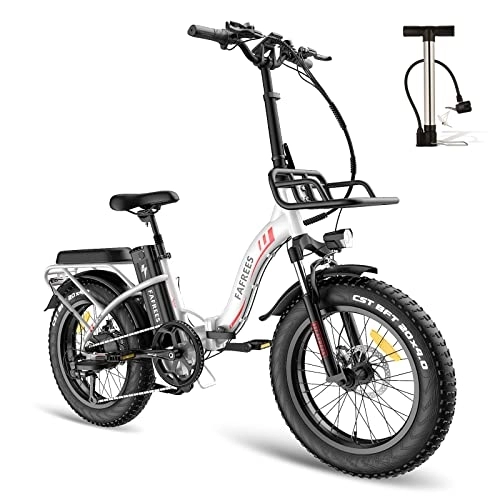 Bicicletas eléctrica : Fafrees Oficial F20 MAX 20" Bicicleta Electrica Plegable, 18Ah / 48V Bicycle Electric, 4.0" Fat Bike Bici Electrica Ebike Adulto para Playa, Nieve, Shimano 7 Velocidades, 2023 Nuevo