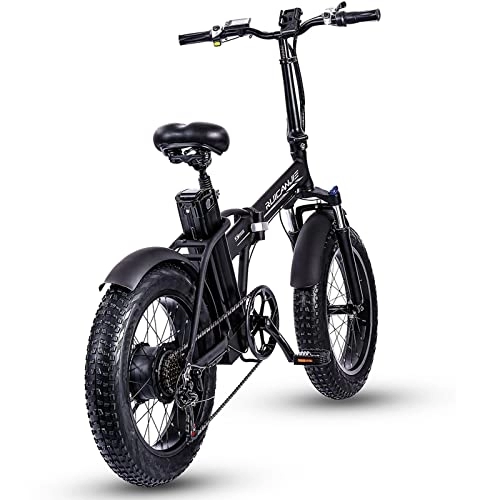 Bicicletas eléctrica : fangqi, R8-500 Bicicleta Eléctrica para Adultos, E-Bike, Bici Eléctrica Plegable de 20", 48V / 15AH, Shimano 7vel, Ebike Adulto