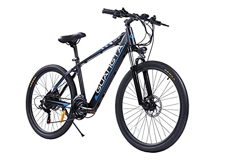 Bicicletas eléctrica : Ficyacto Bicicleta Electrica 27.5" Ebike montaña con Batería de Litio incorporada de 15 Ah, Shimano 21 Vel, Faros LED, Frenos de Disco hidráulicos Bici electrica