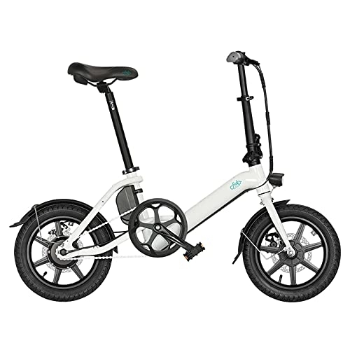 Bicicletas eléctrica : FIIDO FIIDO ELECTRIC BIKE D3 Pro Bicicleta eléctrica Plegable, Aleación de Aluminio de Alta Resistencia con 3 Engranajes para Montar al Aire Libre para Adultos (Blanco)